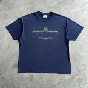 Vintage 90s Faded Navy Blue Katy, Texas Tee - XL